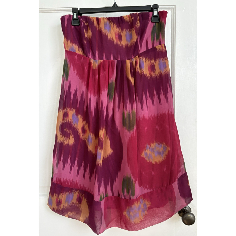 American Eagle Strapless Mini Dress Ikat Beach Resort Wear 2-in-1 | 10